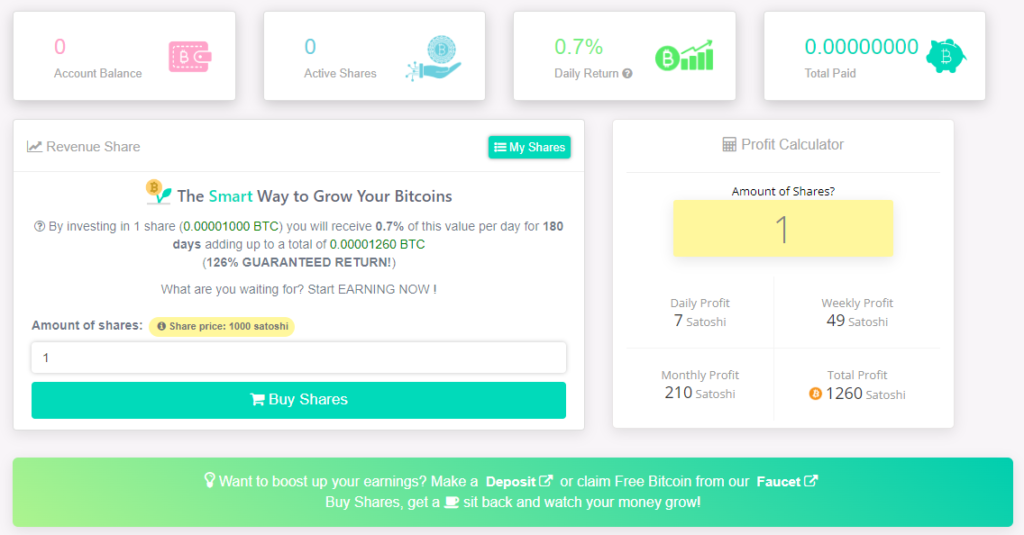 Revenue Share of CryptoWin